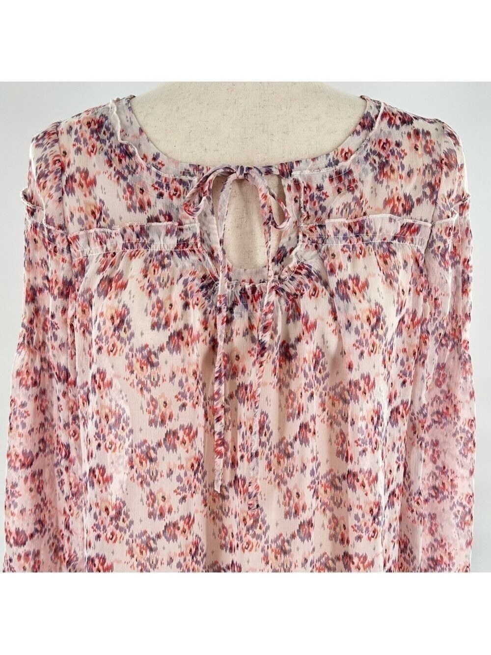 Romeo Juliet Couture Floral Blouse Pink Purple White Small - Picture 3 of 12